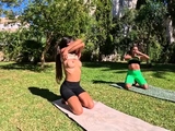 DaringKiara + Naughty Pocahontas – Dildo Yoga in The Park