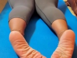 Sexy black dildoing her ass and masturbating